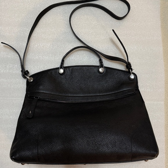 Furla Handbags - Furla Piper Dome Black Leather Shoulder Bag Top Handle